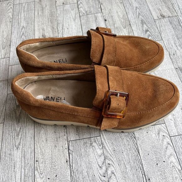 VANELi Sahen Womens Size 8 Brown Suede leather Slip On Loafer Driving Flats - Picture 3 of 8